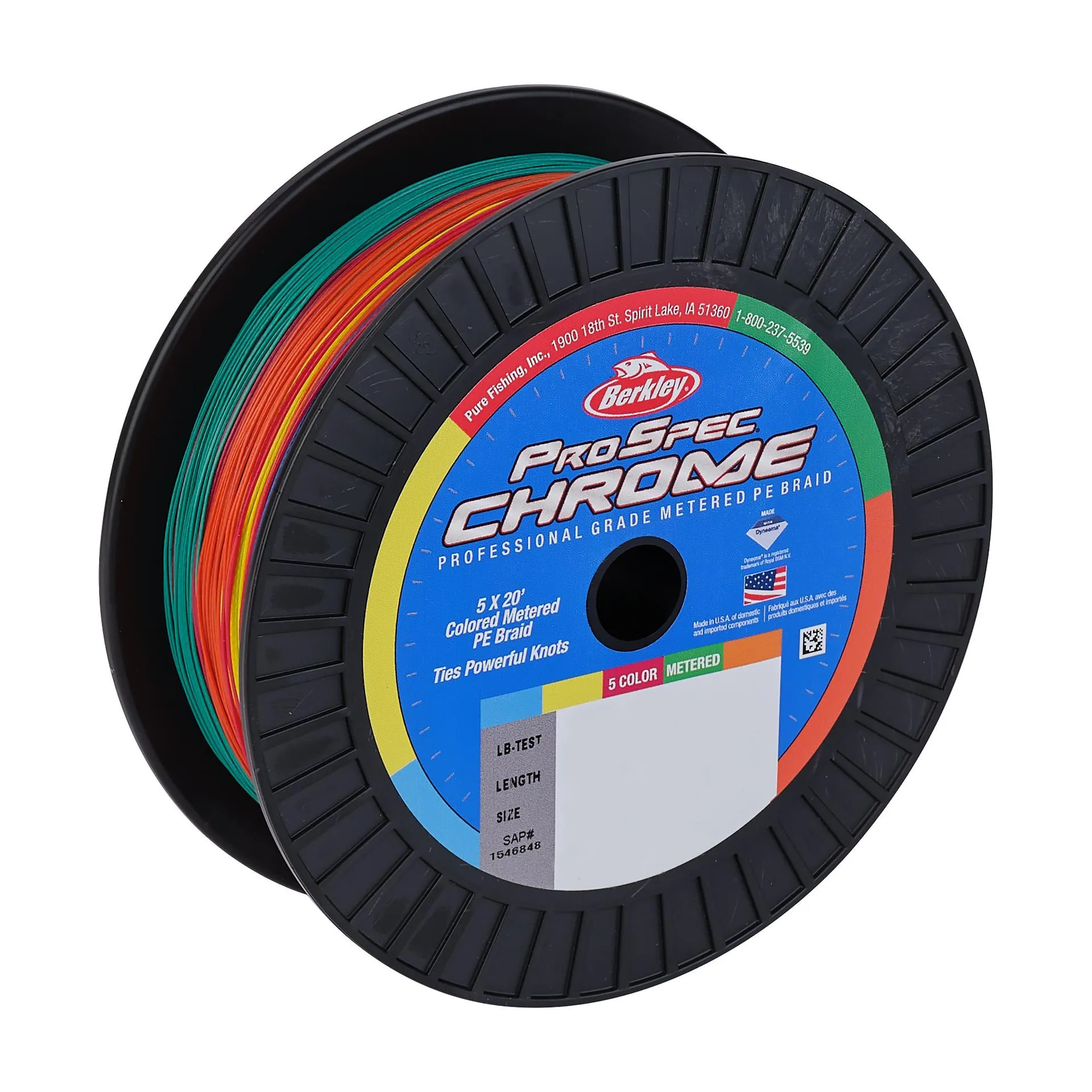 ProSpec Chrome 5x20' Metered Braid